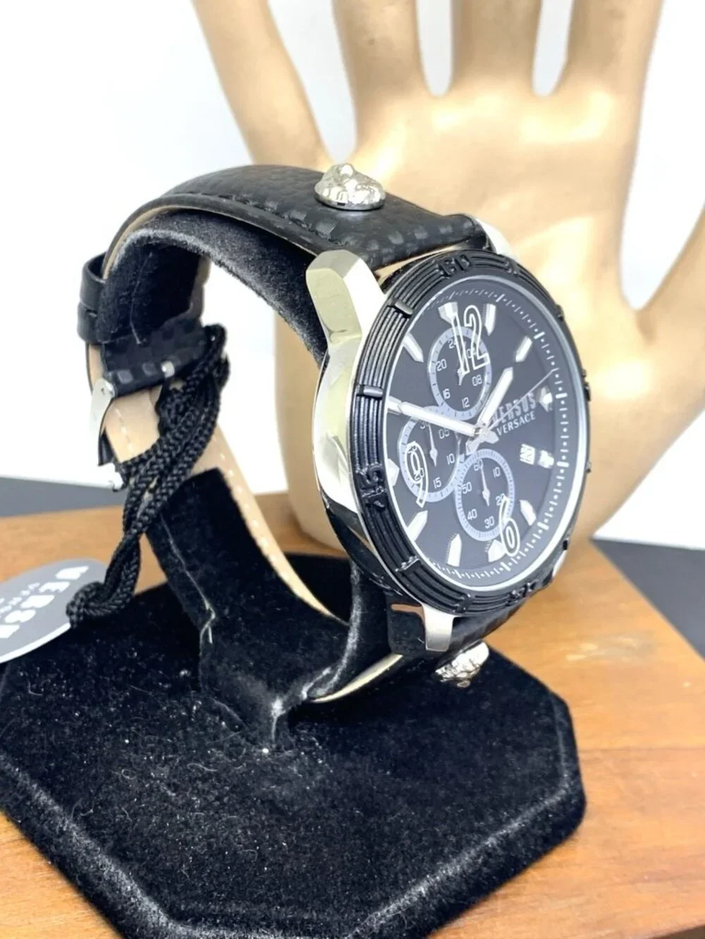 Versus by Versace Men's Watch VSPHJ1021 Quartz Chronograph Leather Band 46mm